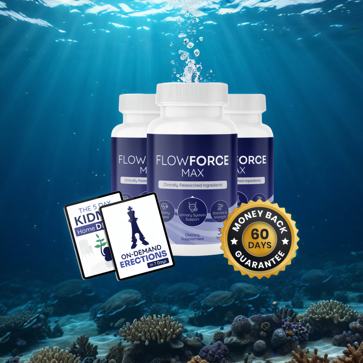 FlowForce Max - 3 Bottles + 2  Ebooks